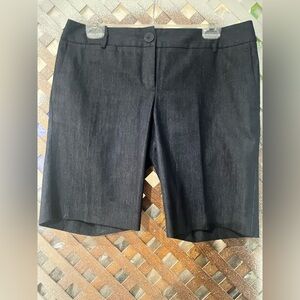 Ann Taylor Loft Classic Dark Wash Navy Blue  Women's Shorts Size 10